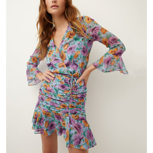 Veronica Beard 'Sean' Blue Floral-Print Dress Size 4 - NWT